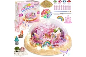 TATEANGNIK Girls Toys Age 4 5 6 7 8 9, Fairy Lighting Unicorn Gifts for 5-9 Years Old Girls DIY Music Box Christmas Arts and Crafts Presents for 4-10 Year Olds Kids Girls Friends Halloween Birthdays Gifts