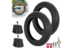 JIAYAN 12.5 x 2.25 Pneu et Chambre à air pour vélo d'enfant,Pneu et Chambre à air 12-1/2 x2-1/4 pour RoyalBaby, Joystar, Dynacraft et trottinettes électriques, Tube pour vélo d'équilibre