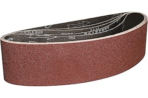 Sruhrak Bandes Abrasifs 100x915 mm-5 Pièces de 40 Grain Bande Ponceuse pour Ponçage et Polissage avec Ponceuse à Bande Portable