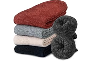 JUSTAY PUCOTT 5 par damskich zimowych wełnianych skarpetek oddychające miękkie grube skarpety - kolorowy kolor najwyższej jakości efekt regulacji klimatu wiele sposobów