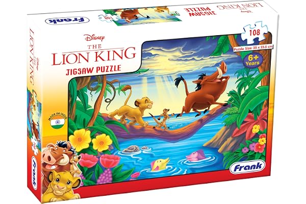 Frank Disney The Lion King Jigsaw Puzzle (108 Pieces) for Kids Above 6+ Years - Fun & Challenging Brain Booster Games - Educational Puzzle for Focus and Memory -11830