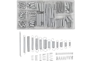 Chstarina 200 Pièces Ressorts de Compression Ressorts de Traction Assortiment de Ressorts d’Extension 20 Tailles Ressorts en Acier Galvanisé avec Boîte de Rangement