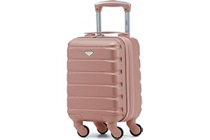 Flight Knight Lightweight 4 Wheel ABS Hard Case Suitcases Cabin Carry On Approved For British Airways, easyJet & Ryanai 40x20x25cm