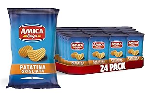 AMICA Chips | La Patatina Grigliata, Snack Senza Glutine, Con Olio di Semi di Girasole, 24 Pezzi x 50 gr