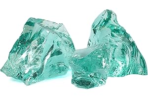 Steingrau 20kg Glasbrocken 60-120mm türkis-hell Glassplitt Dekoglas Gabionen