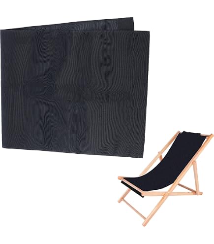 Tissu De Remplacement Pour Chaise Longue Gris 160x43 Cm - Neuf
