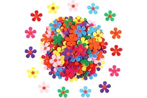Sumind Lot de 200 fleurs en feutre pour loisirs créatifs, couleurs assorties