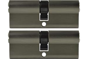 LÖWEN SICHERHEIT LÖWEN 70 mm 2x Zylinderschloss 35/35 Doppelzylinder gleichschließend Massive Schließzylinder inkl. 10 Wendeschlüssel A:35 B:35 - 2 er Set (70 mm 35/35, Profilzylinder 2 er Set gleichschließend)