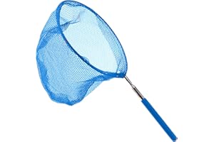 D.A.Y. Republic 27” Kids Extendable Fishing Mesh Net Butterfly Bug Insect Fish Crab Catcher with Telescopic Handle Garden Pond Toy, Ideal present for Children Extendable from 36cm to 68cm (Blue)