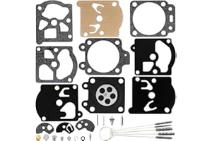 QAZAKY Carburetor Rebuild Repair Kit Compatible with K10-WAT D10-WAT WA WT Series 2-Cycle Edger String Trimmer Leaf Blower Chainsaw Poulan Weedeater Ryobi Ryan IDC Homelite Toro McCulloch Craftsman