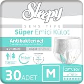 Sleepy Sensitive Antibakteriyel Emici K&uuml;lot Medium 30 Adet