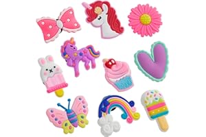 CityComfort Charm Schuhanhänger, 10er-Pack Schuhanstecker, Schuh Charms Anhänger für Sandalen oder Clogs Kinder