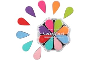 Funxim Ink pad of 8 Petals Stamp Pad Fingerprints Set, Non-Toxic Washable Stamp Pad for Paper Craft, Fabric Painting, Crafting and Creative Design