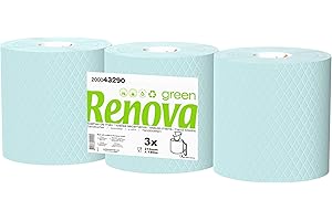 Renova Bobina Secamanos Renovagreen 180 metros - 3 Bobinas Azules de 2 Capas