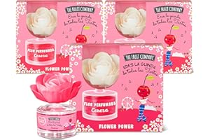 The Fruit Company Ambientador Flor Perfumada Cereza. Ambientadores de Hogar Flower Power (Pack 3 uds. x 50 ml)