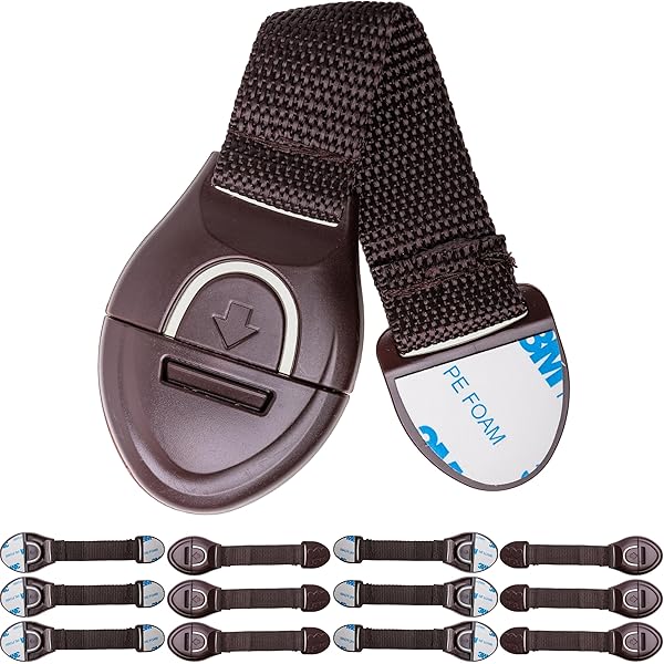 Serrature Di Sicurezza Per Bambini - Confezione Da 8 Con Adesivi 3M, Per Armadietti E Elettrodomestici