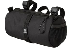 AGU Venture Borsa da Manubrio Bici Roll Bag, Borsa per Bicicletta 1,5L da Fissare al Manubrio, Idrorepellente, Riflettente, Montaggio Semplice, 100% Poliestere Riciclato - Nero