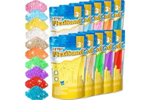 NiToy FlexiSand Vorteilspack – 8,6 kg formbarer selbsthaftender Sand in 10 Farben