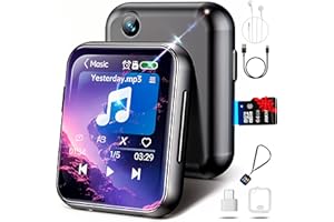 VLYNDER® Reproductor Mp3 de 64 GB Bluetooth 5.4 Premium | Pantalla Táctil 2,01 Pulgadas | Cámara 720P | Radio FM | Grabadora de Voz | Sonido HiFi | E-Book | Expansible 256gb
