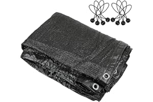 SMARTELF Greenhouse Covers Sunblock Shade Cloth Net Mesh Tarp 90% UV-Resistant Included 6" Ball Bungee Protection Plants Flowers Pet Kennels Outdoor Shade Screen Taped Edge with Gromments (10 ft x 20 ft)