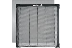 OMTech Tavolo a Nido d'Ape Laser 400x400mm Laser Honeycomb Nido d'Ape Laser in Metallo per Macchine Incisori e Taglierine Laser CO2, Piano di Lavoro a Nido d'Ape Laser con Bilancia Incorporata