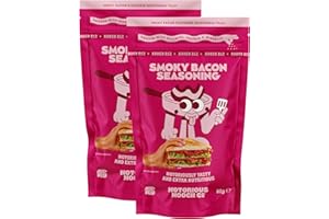 NOTORIOUS NOOCH CO Notorious Nooch - Smoky Bacon Flavour Vegan Food Seasoning - Plant-Based Nutritional Yeast - Pack of 2
