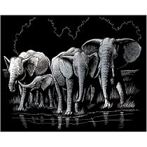 Pracht Creatives Hobby Royal & Langnickel - Quadro da grattare Torre Eiffel in Argento, con Penna e sagoma da grattare, Adatto a Bambini e Adulti