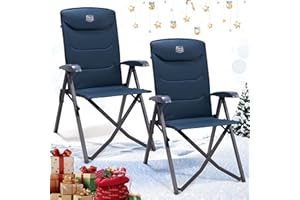 TIMBER RIDGE Chaise Pliante Camping Portable 150kg Fauteuil Jardin Exterieur Dossier Haut 4 Positions Réglables Fauteuil Realx Inclinable pour Terrasse Balcon Jardin Camping Pique-Nique