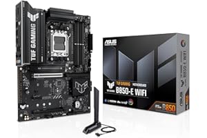 ASUS TUF Gaming B850-E WiFi - Placa Base AMD B850 ATX, 8+2+1 DrMOS, DDR5, PCIe 5.0, Ranuras M.2, Wi-Fi 6E, 2,5Gb Ethernet, DisplayPort, HDMI, USB Tipo-C, BIOS Flashback, Aura Sync