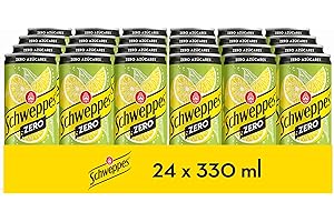 Schweppes Limón Zero, Refresco Sin Azúcar ni Calorías - Lata, Pack 24 x 33 cl