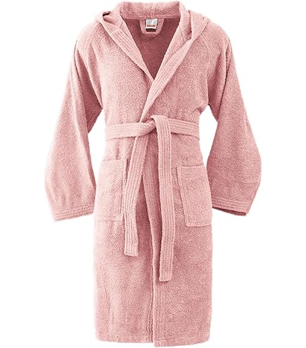 Accappatoio Bassetti In Spugna Di Cotone 100% - Lungo Con Cappuccio, Tasche, Unisex, M Azzurro - Foto 11