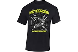 T-Shirt: MX Motocross Adrenaline/Moto/Tee-Shirt Biker/Dirtbike/Coureur/Ralley/Raceing/Enduro/Unisex/Motocycliste/Cadeau Moto