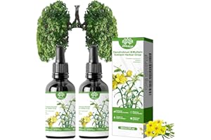 BOWASIN 2PCS Mullein Drops,Mullein Leaf Extract for Lungs,Lungwort,Mullein Extract Drops for Lungs,Mullein Extract for Lungs,Lung Health Essence for Body Care,Lung Cleanse,Lung Support