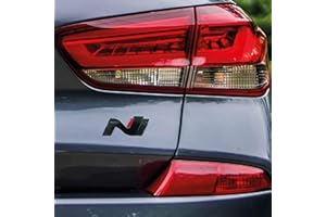 ‎PRINTATTACK P048 | Heck Emblem Cover N-Performance Kofferraumdeckel 2er-Set Aufkleber | Oracal | Car Styling | Dekorset (V3 Schwarz Glanz/Carbon/Rot)