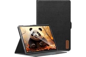 INFILAND Hülle für Samsung Galaxy Tab A9+/ A9 Plus 11 Zoll 2023 (SM-X210/ X216/ X218), [Schutzhülle Ultradünne PU Leder] [Multi Winkel Ständer] [ Auto Wachen/Schlafen], Schwarz