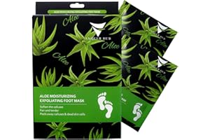 ANQEER HUB Foot Peel Mask (2 Pairs) - Foot Mask for Baby soft skin - Remove Dead Skin | Foot Spa Foot Care for women Peel Mask with Lavender Gel for Men and Women Feet Peeling Mask Exfoliating (Aloe Vera)