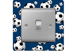 the sticker studio ltd Single Light Switch/Socket Surround Acrylic Finger Plate Football sr22