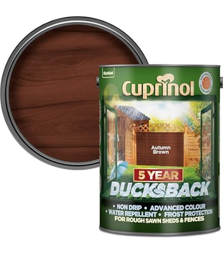 ARUUJ Creocote Oil Based Tiber Treatent Dark Brown 4 Litre - Exterior Wood Stain And Preserver