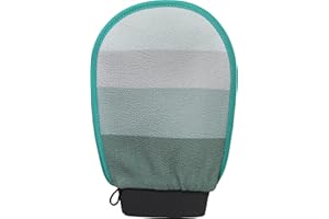 EPHA Gant Exfoliant, Double épaisseur, Intérieur Coton, Résistant Anti déchirure, Liseré Couture Renforcée, Gant de crin, Gant Kessa Hammam, Gant Gommage corps, Gant exfoliant corps (Vert)