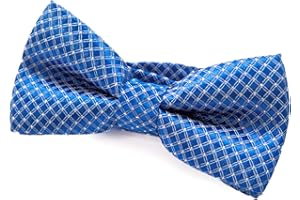 DonDon Papillon bambino e Ragazzo Ragazzi annodato e regolabile 9 x 4,5 cm lucido con punti d'argento