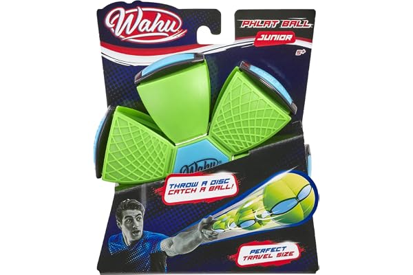 WAHU Phlat Ball Junior - Grön (15 cm) | Kasta en skiva ... fånga en boll | Perfekt för trädgården eller stranden