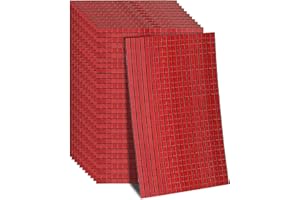 sourcing map 7200 PCS Glass Mirrors Disco Ball Tiles Self-Adhesive Red Mirror Mosaic Tiles 5 x 5mm for Disco Ball, DIY Craft, KTV Decoration 12 Sheet