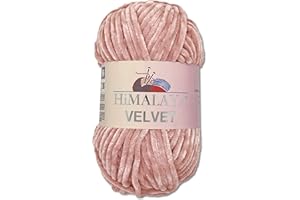 Wohnkult Himalaya 90049 - Laine Velvet Dolphin - 100 g - 40 couleurs au choix - Fil chenille à tricoter - Pelucheux et brillant - Pour accessoires, vêtements et couvertures - Vieux rose
