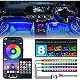 LightecUK Interior Footwell LED Strip Lights - Includes Smartphone App | Wireless Bluetooth Remote Control | Sound & Music Activated | Car USB Connectivity | Million+ Ambient RGB Colours | UK Brand