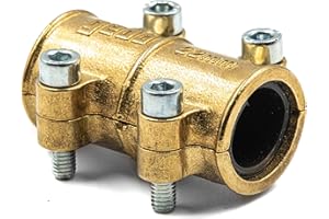 Collare di tenuta GEBO KNM TRADE per tubo di rame, connettore a morsetto in ghisa malleabile, collare di tenuta in ottone DVGW (22 mm)