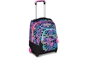 Seven Trolley Scuola Fisso, Fucsia, 2 in 1, Doppio Uso, Trolley e Zaino, Zaino Scuola Viaggio, Bambina Ragazza
