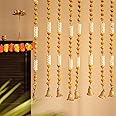 Divyakosh Khushi Flower And Mogra Hanging (Pack Of 6), Traditional Hanging Latkan For Party, Wedding, Room,Event, Home, Main Door,Diwali Decoration Items-Size 3 Ft Each, 90 Centimeters, Multicolor