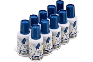 ‎OFFICE POINT GERMANY office point germany Korrekturfluid weiß 20ml Set | 10 Stück | Korrekturmittel mit Auftragspinsel für präzise Korrekturen | schnell trocknende Korrekturflüssigkeit (10)