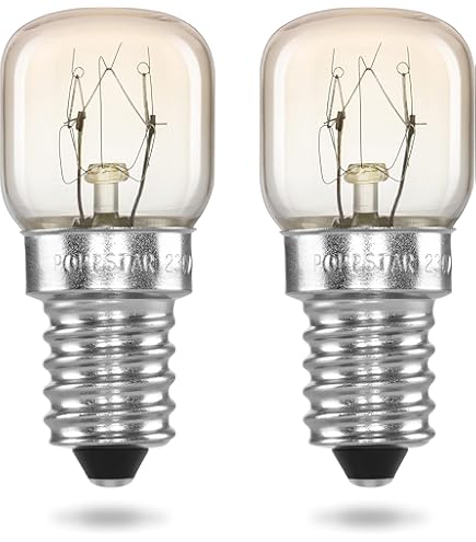MZYOYO Ampoule E14 LED,Ampoule Frigo 1.5W,150lm,2700K Blanc Chaud,Remplace 15W,pour Réfrigérateur Sel Lampe De Cuisinière Hotte Lustre Veilleuse,clair, Lot De 2