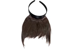 WIG ME UP Frange à clipper avec serre-tête et aux cheveux longs sur les côtés, effet naturel, châtain (6), HA071T-6